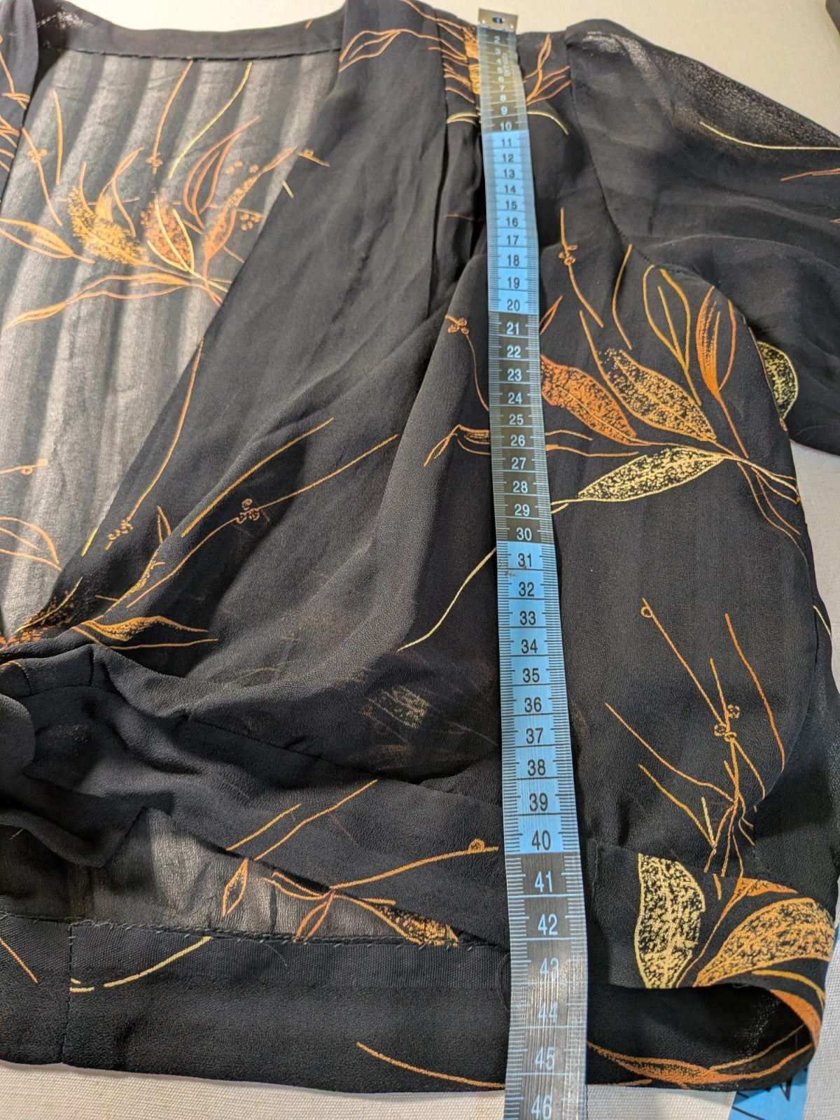 Completo donna cerimonia nero floreale oro abito e coprispalle - foto 7