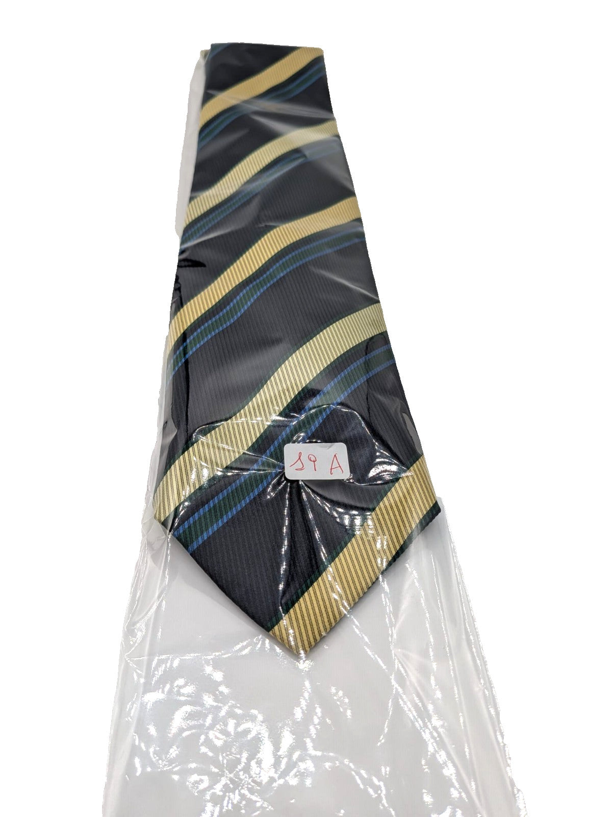 Hardy Amies Cravatta Uomo Blu Navy Righe Regimental Beige Verde Made in Italy 9