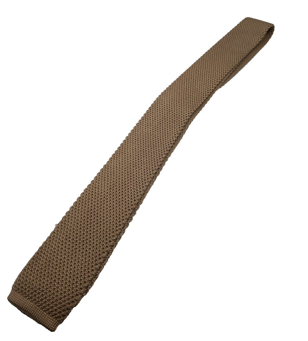 Cravatta uomo in maglia beige sabbia - foto 5