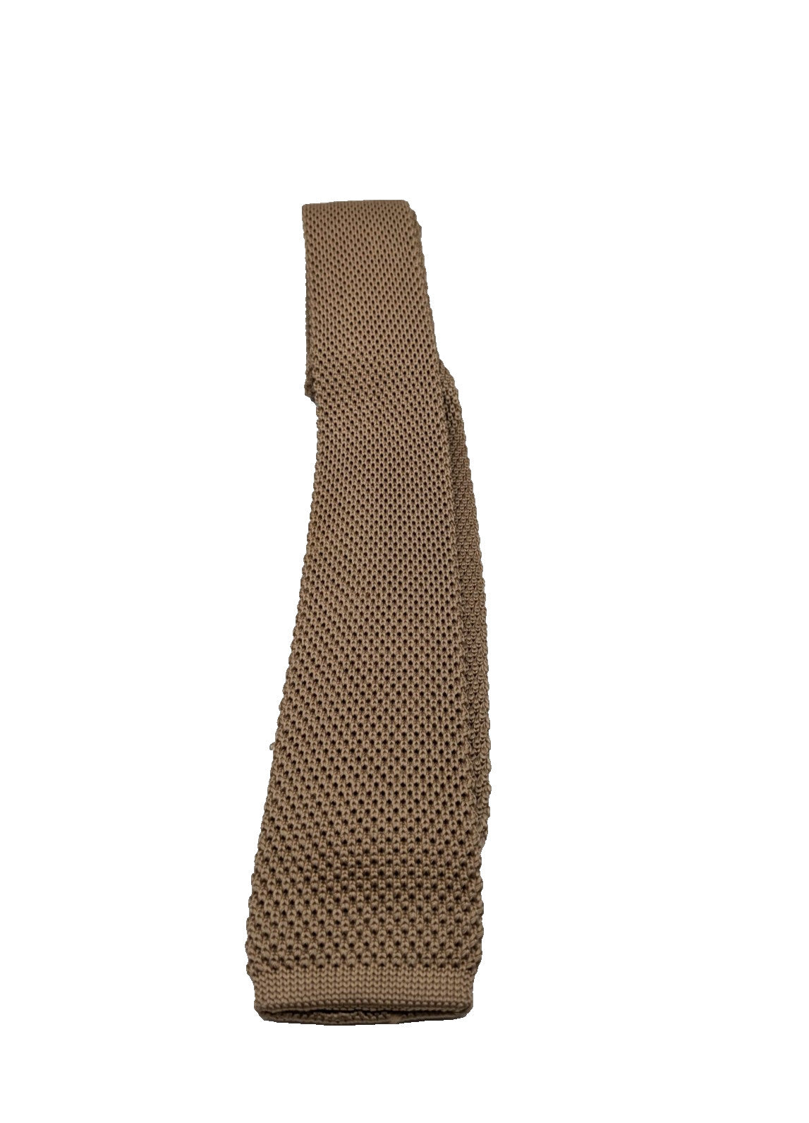Cravatta uomo in maglia beige sabbia - foto 4