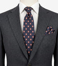 Carven Paris Cravatta Uomo Blu Navy Fantasia Made in France Vintage 9,5 cm
