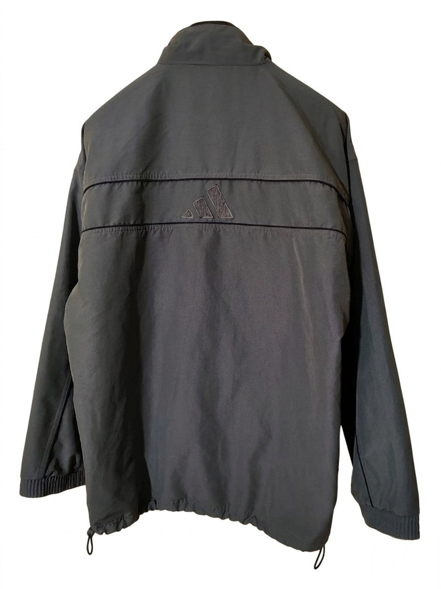 Giacca Vintage ADIDAS Track Jacket Grigio Scuro Taglia L Ottimo Stato Retrò 90s