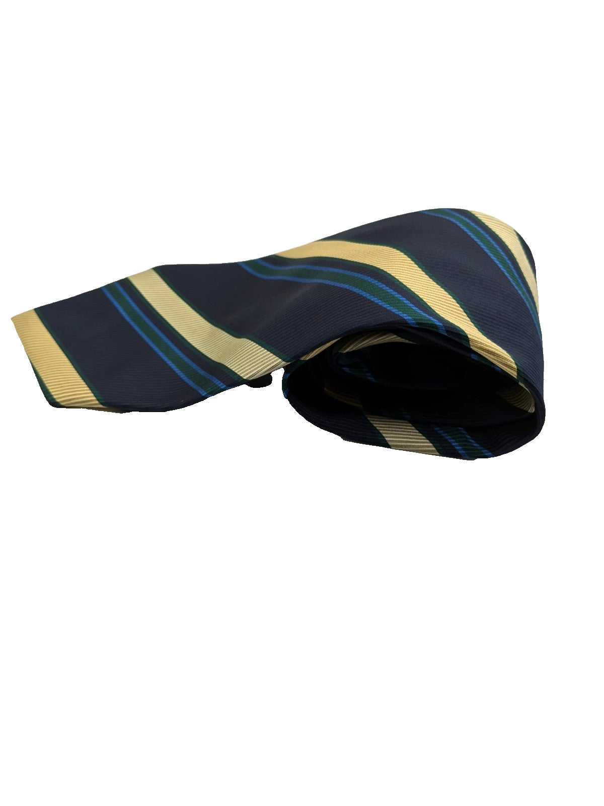 Hardy Amies Cravatta Uomo Blu Navy Righe Regimental Beige Verde Made in Italy 9