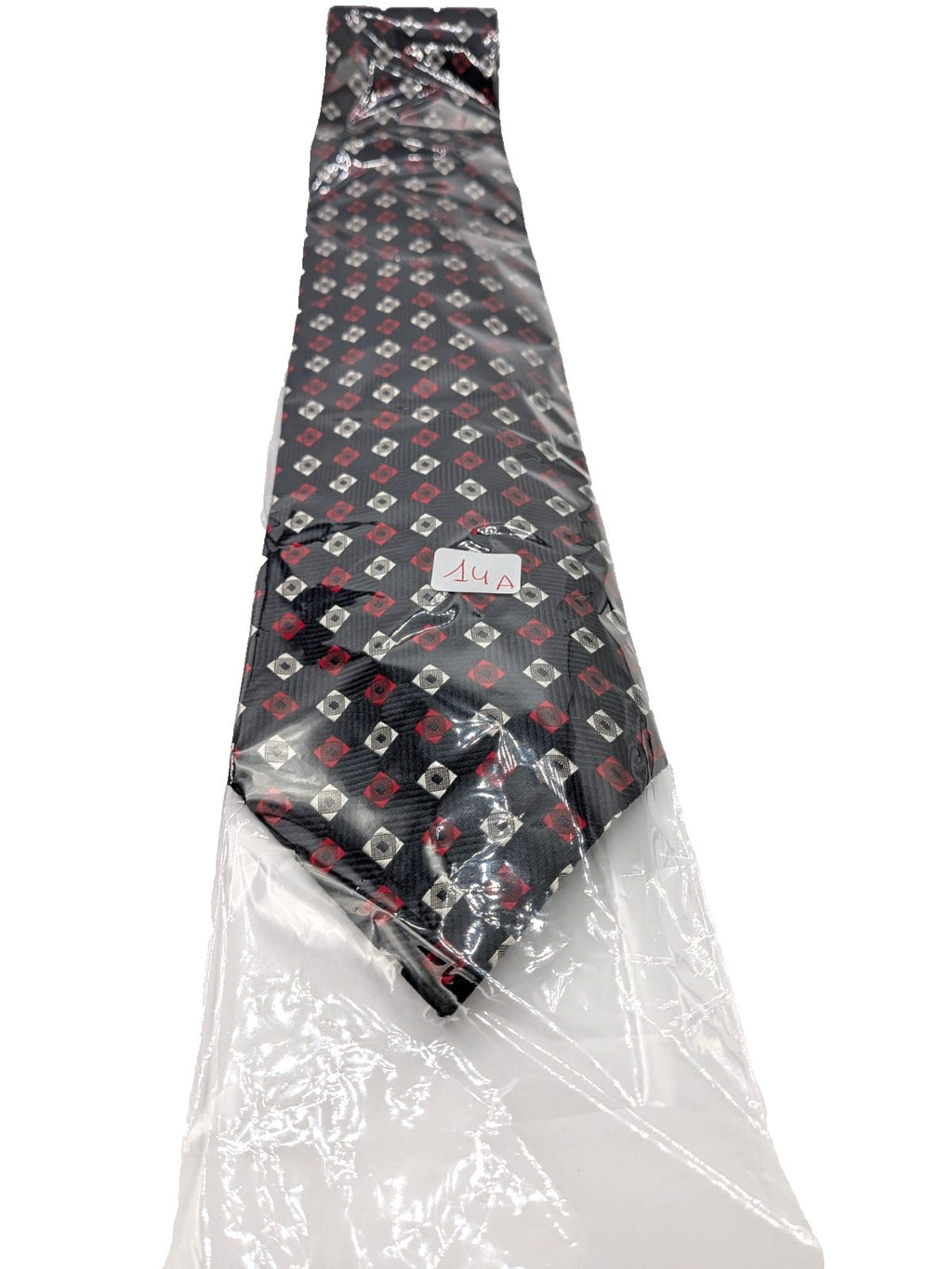 Giorgio Armani Cravatta Uomo 100% Seta Blu Fantasia Geometrica Made in Italy