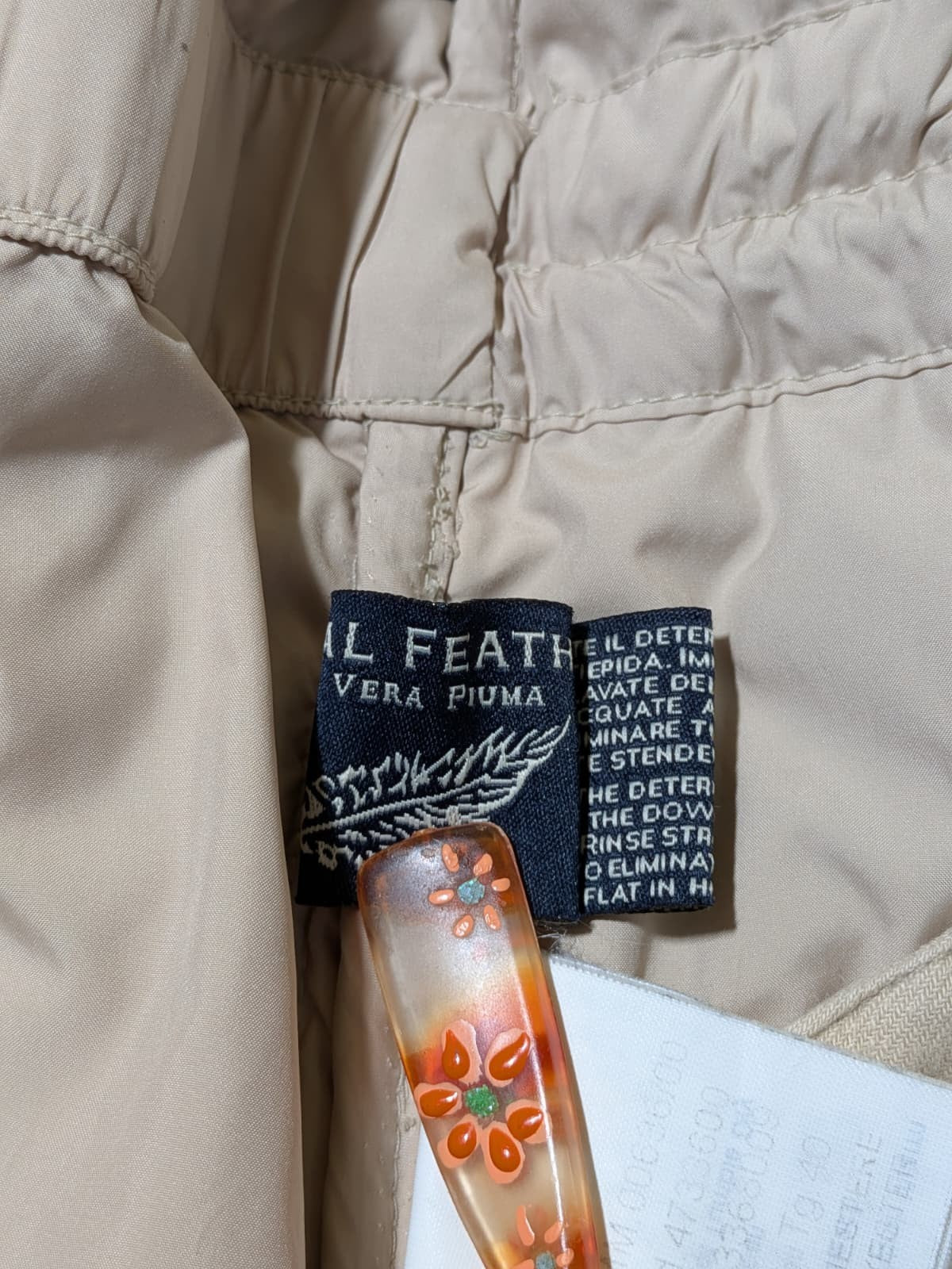 Piumino Donna Vintage Beige Lungo Parka Caldo Invernale Casual Giacca Taglia 40
