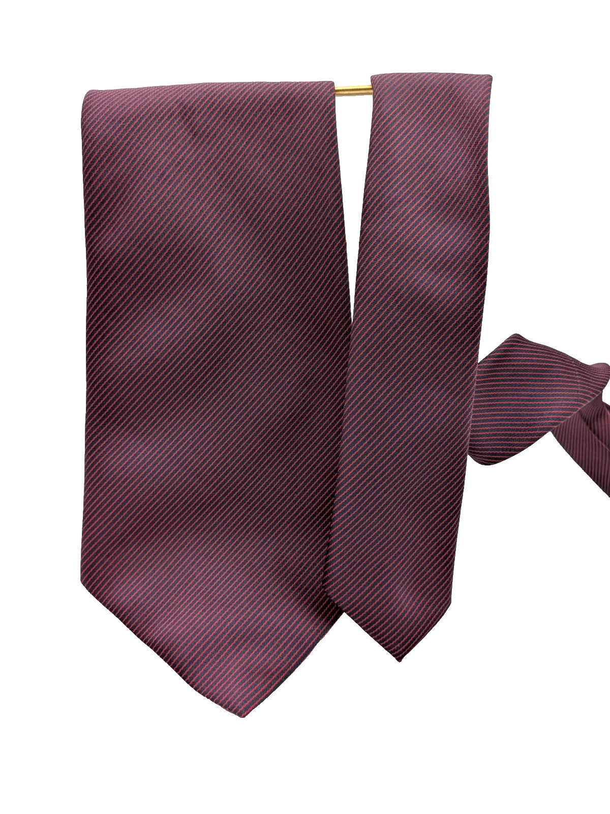 Cravatta Scarpati Uomo Bordeaux Blu Righe Diagonali 100% Poliestere Made in Ita