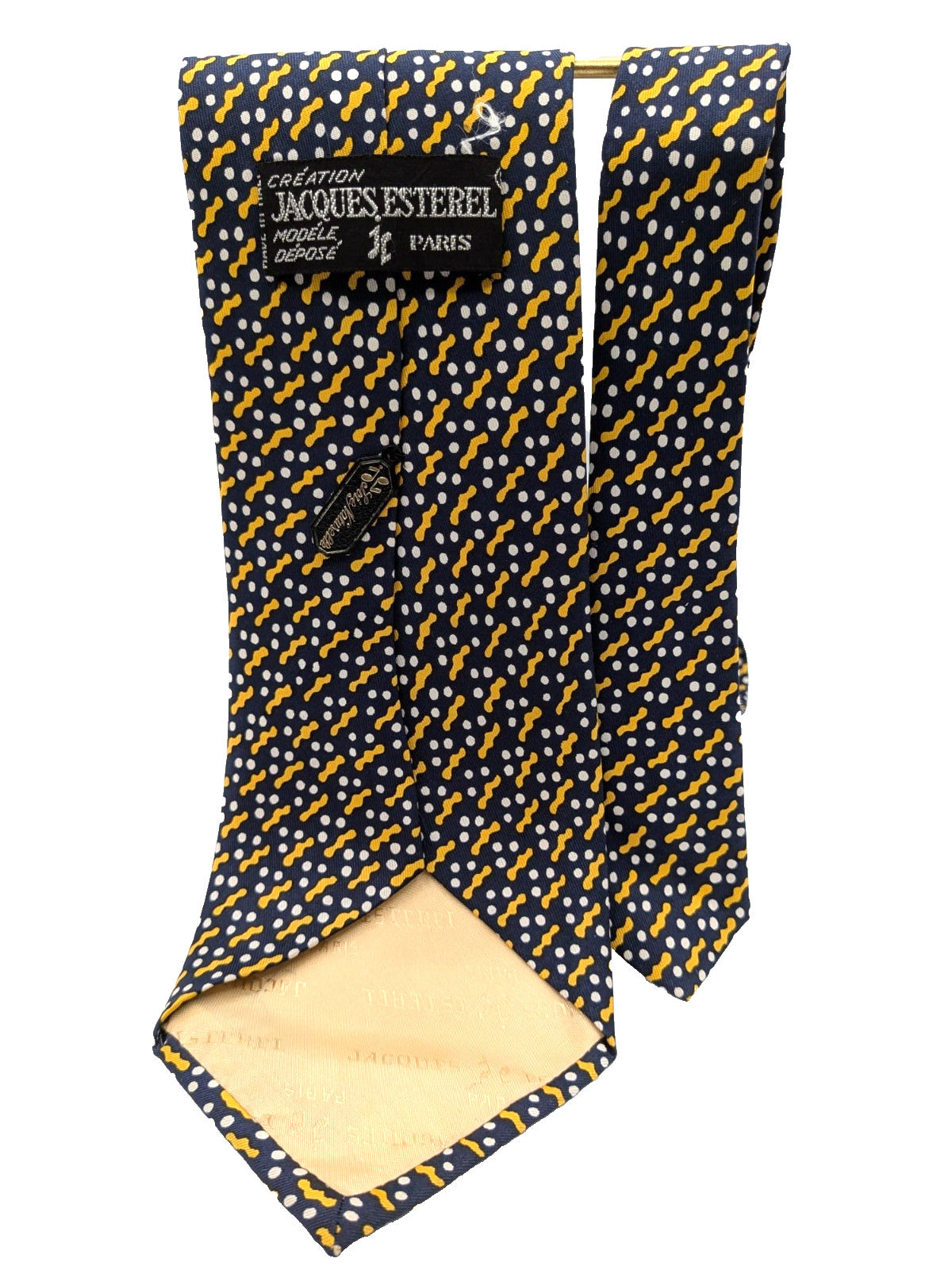 Cravatta Vintage Jacques Esterel Paris 100% Seta Anni 60 70 Collector Luxury