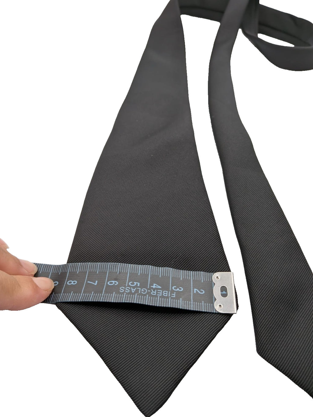 Bianca black necktie 100% polyester diagonal texture elegant design