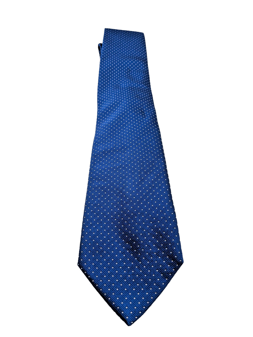 OLGA Milano Cravatta Uomo 100% Seta Made in Italy Azzurra Micro Pois Elegante 8