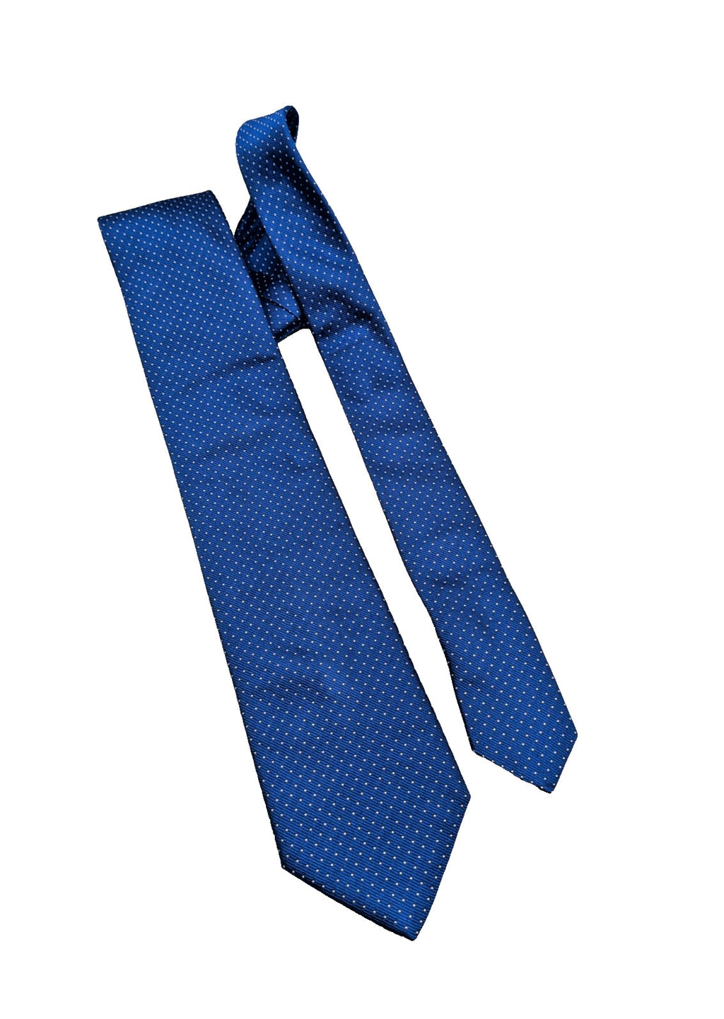 OLGA Milano Cravatta Uomo 100% Seta Made in Italy Azzurra Micro Pois Elegante 8