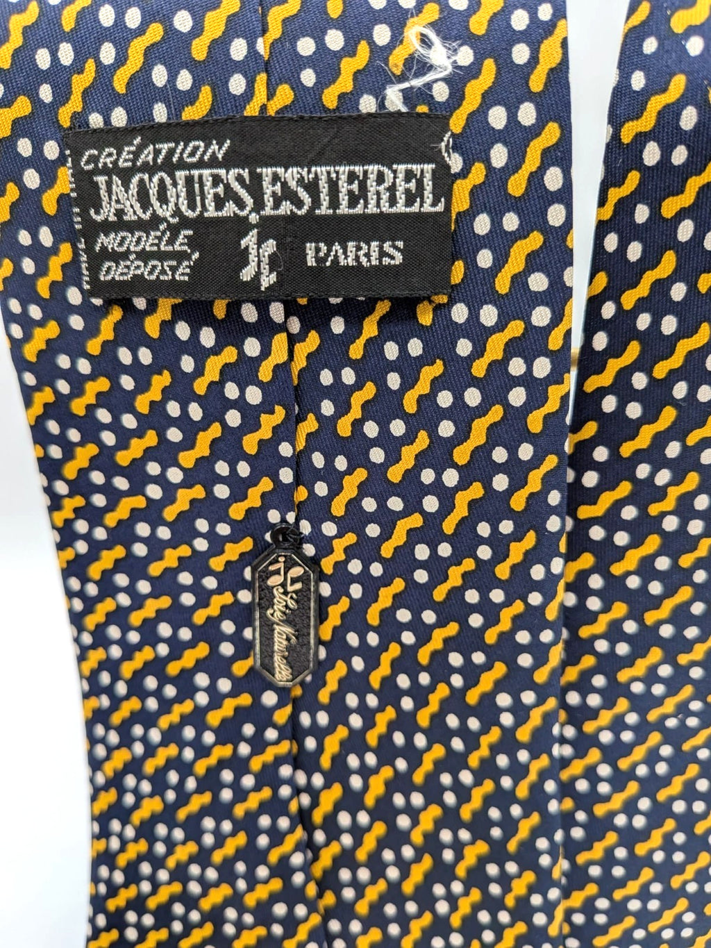 Cravatta Vintage Jacques Esterel Paris 100% Seta Anni 60 70 Collector Luxury
