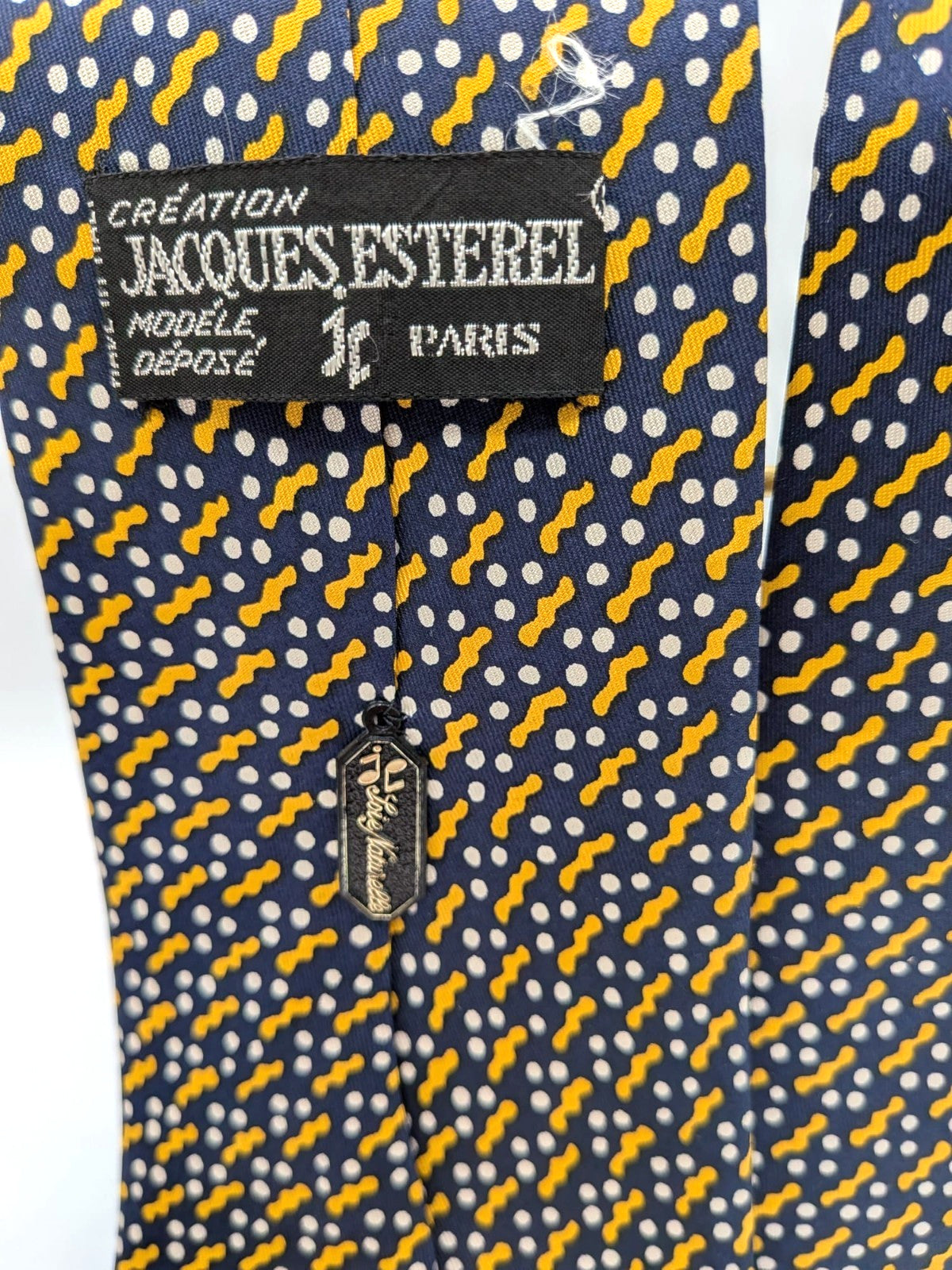 Cravatta Vintage Jacques Esterel Paris 100% Seta Anni 60 70 Collector Luxury