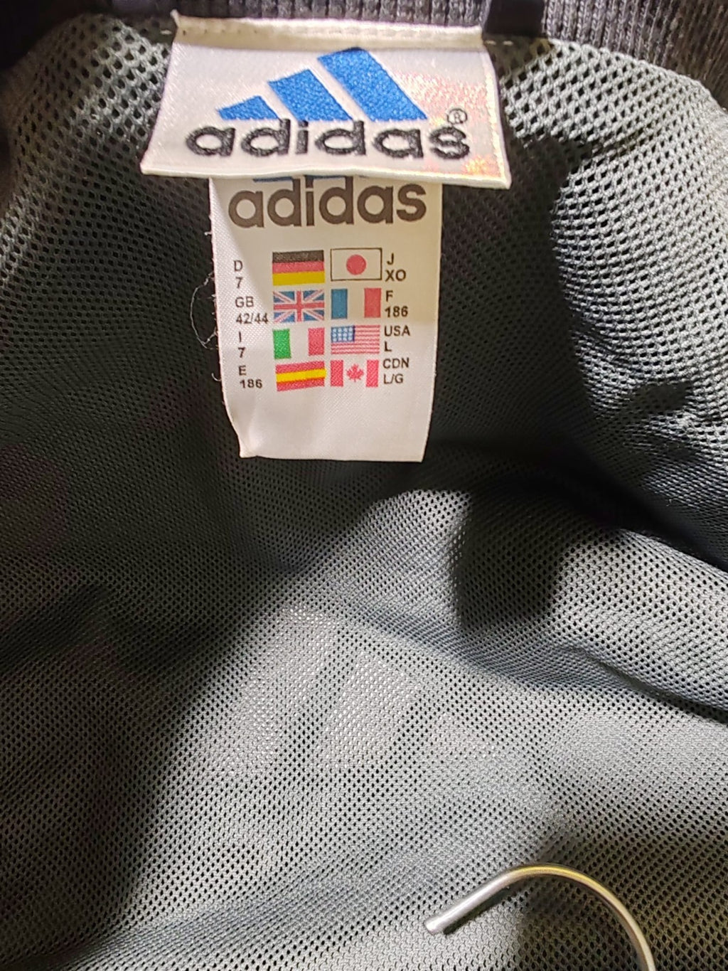 Giacca Vintage ADIDAS Track Jacket Grigio Scuro Taglia L Ottimo Stato Retrò 90s