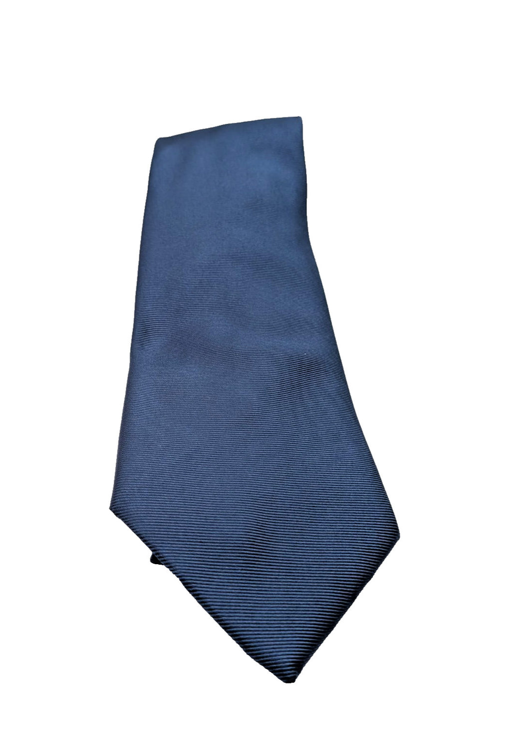 Cravatta Uomo Blu Avio Tinta Unita 100% Seta Made in Italy Elegante e Classica