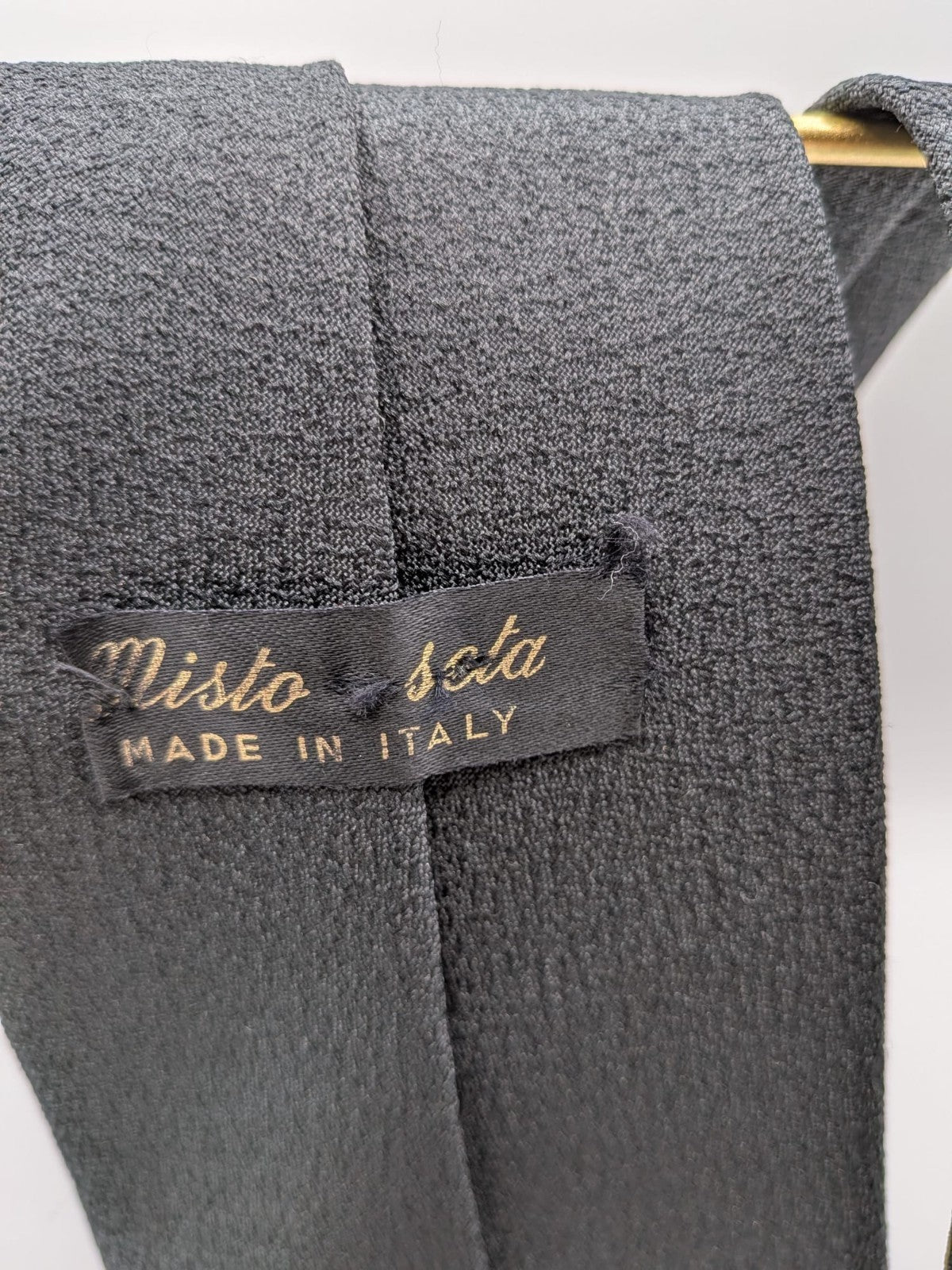 Cravatta uomo grigio antracite misto seta - foto 8