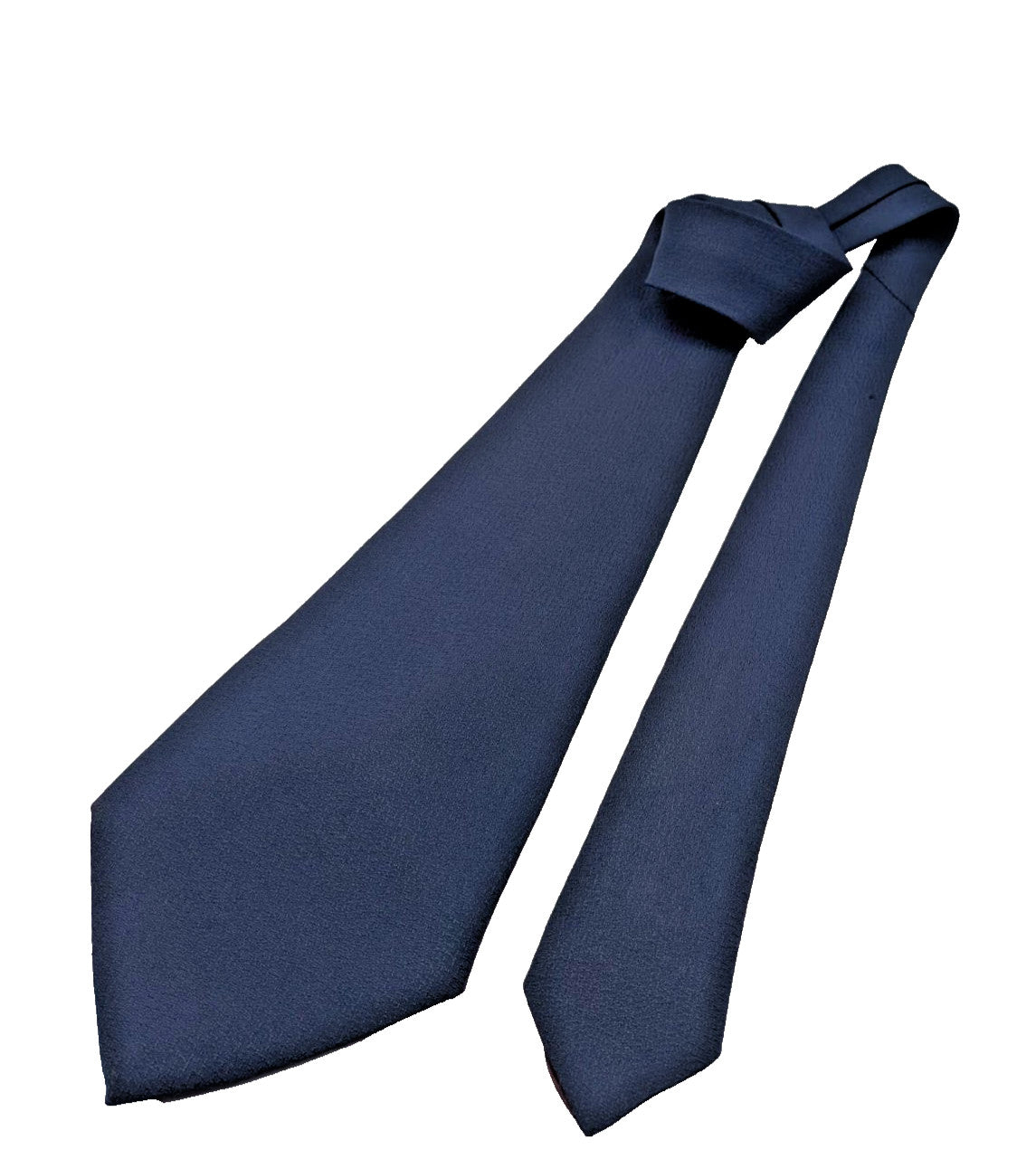 Cravatta uomo blu navy tinta unita - foto 3