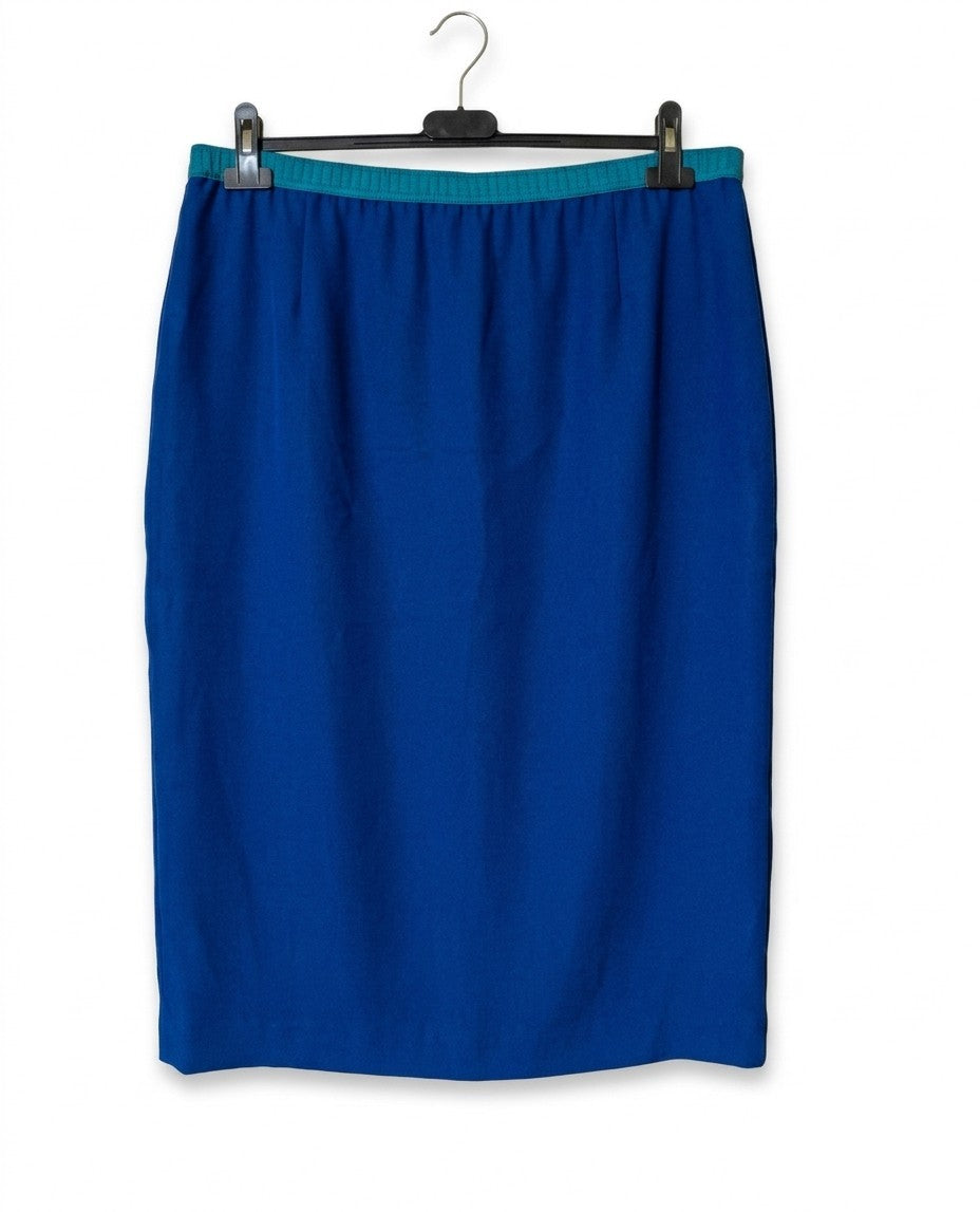 Tailleur Vintage Anna Castellaro Donna Blu Navy Taglia 45 IT Sartoriale Elegante