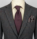 Armani Collezioni Cravatta Uomo 100% Seta Made in Italy Bordeaux Jacquard 9 cm