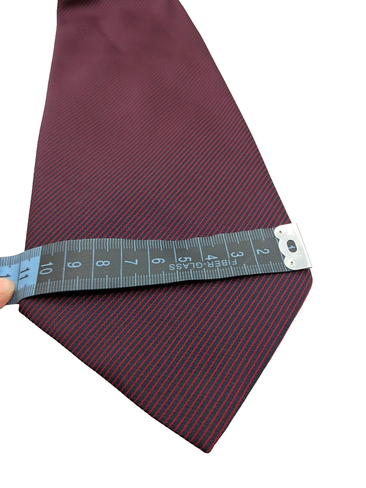 Cravatta Scarpati Uomo Bordeaux Blu Righe Diagonali 100% Poliestere Made in Ita