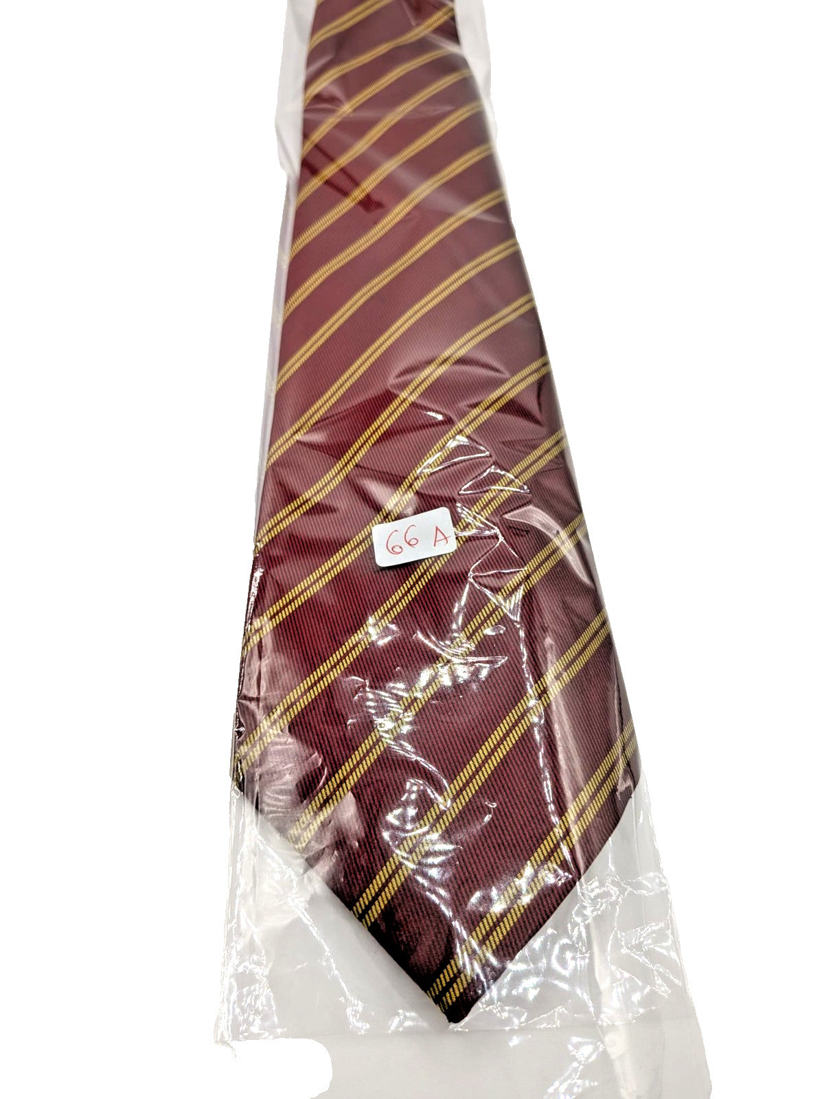 Bordeaux vintage necktie burgundy with gold diagonal stripes, 100% silk, classic regimental style.