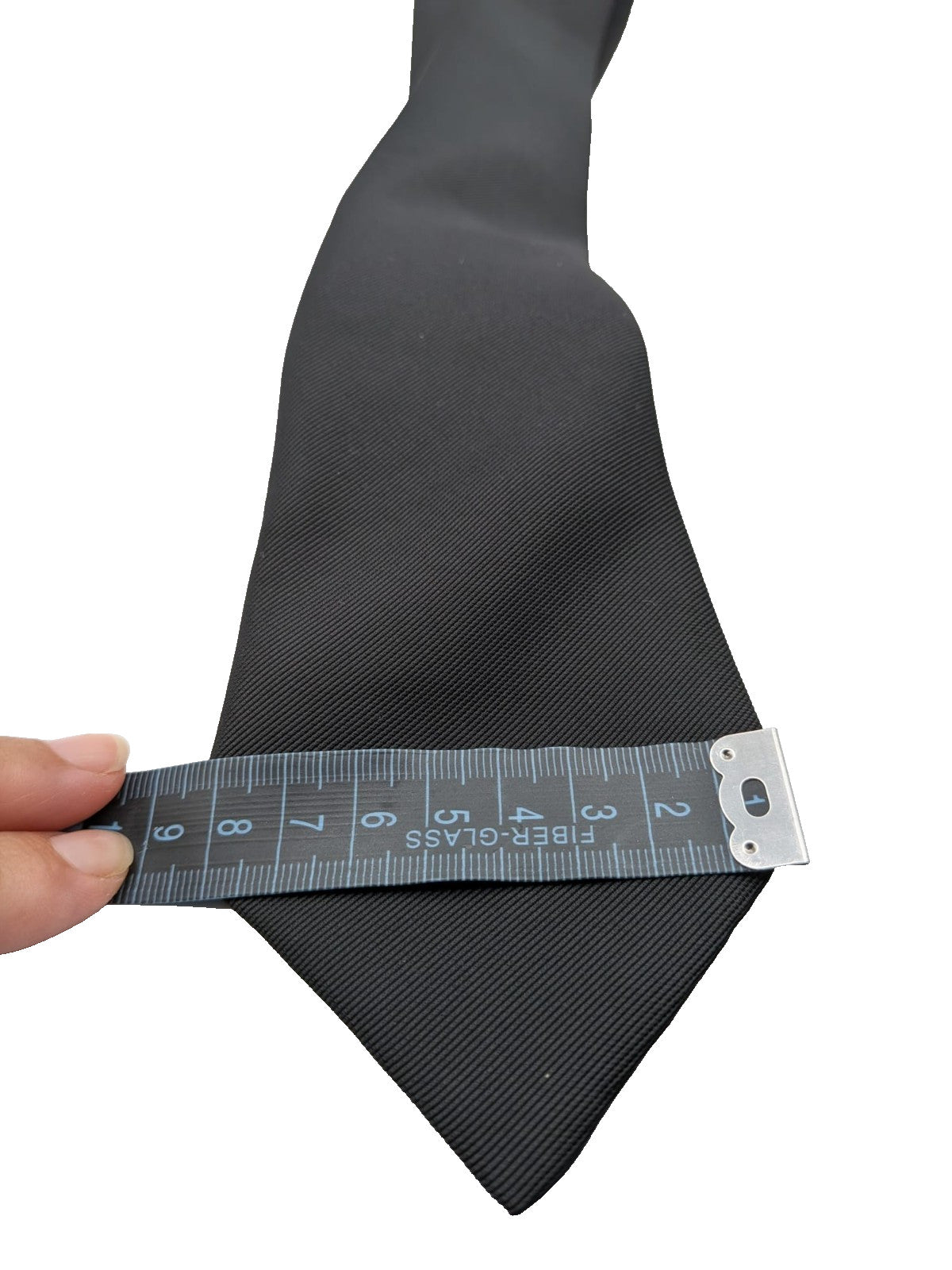 Bianca black necktie 100% polyester diagonal texture elegant design