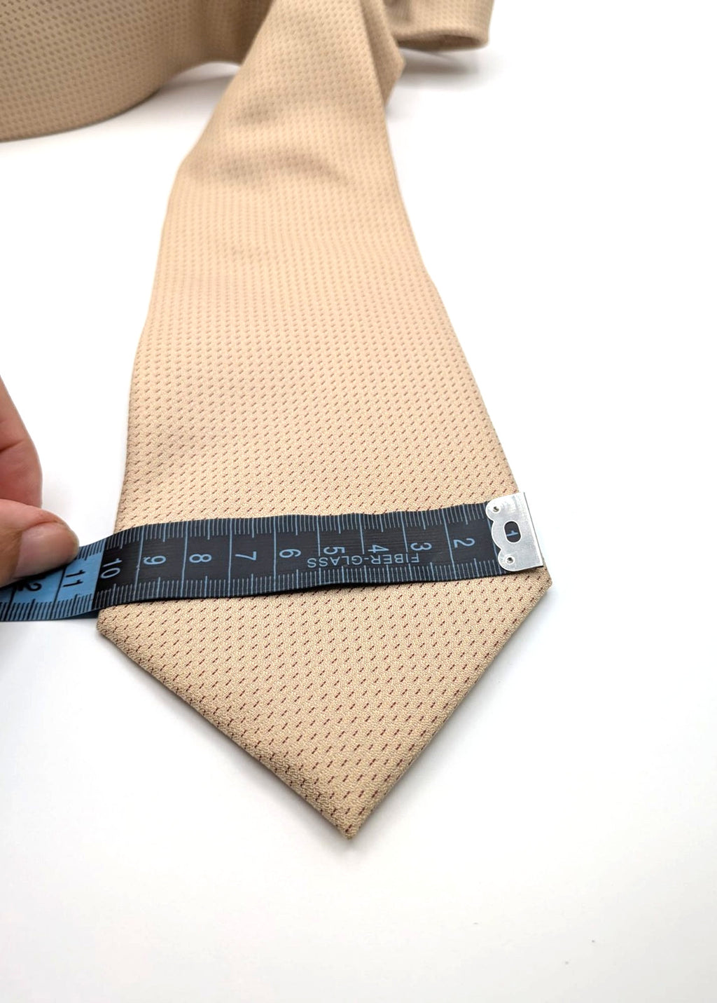 I Frutti della Seta Cravatta Uomo Pura Seta Beige Made in Italy Elegante 9,5cm