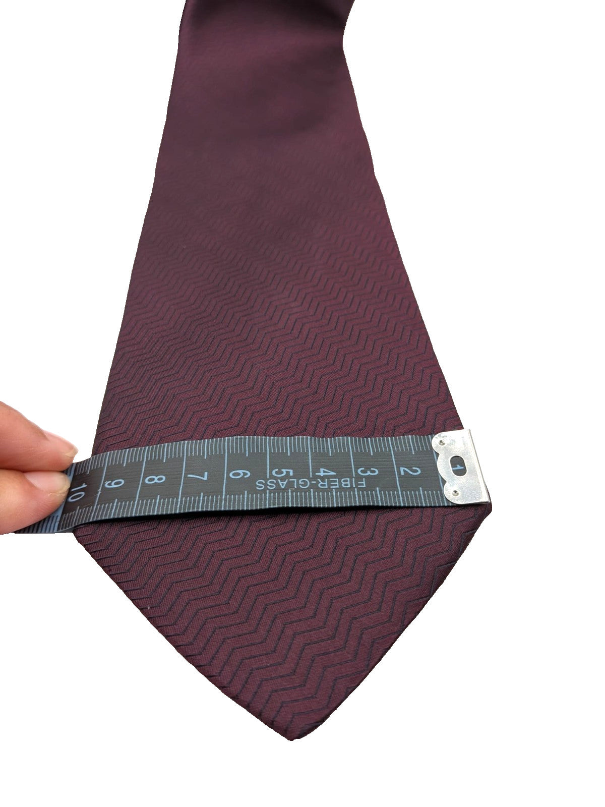 Armani Collezioni Cravatta Uomo 100% Seta Made in Italy Bordeaux Jacquard 9 cm