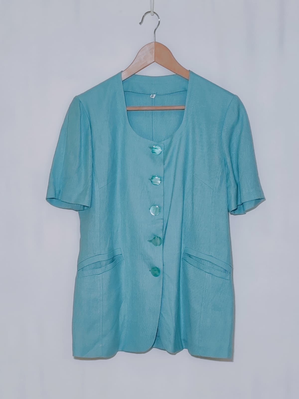 Tailleur Vintage Donna Azzurro Acqua Viscosa 100% Completo Gonna Giacca Italy 44