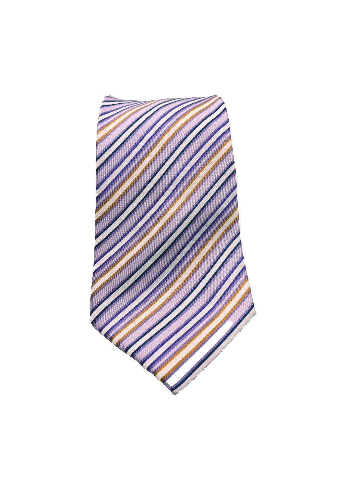 Cravatta SOLDANI Regimental Vintage 100% Seta Righe Viola Oro Elegante Italia