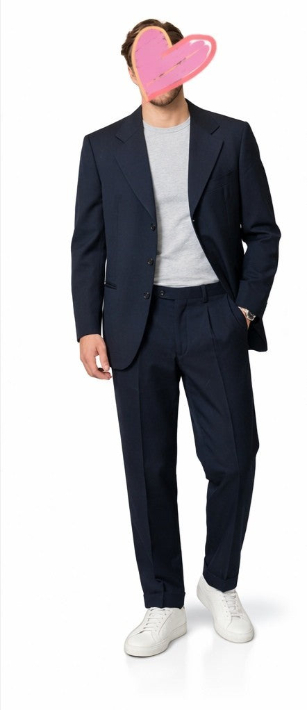 Abito Uomo Vintage Sartoria Lazzarin Milano 1977 Pura Lana Fatto a Mano Bespoke