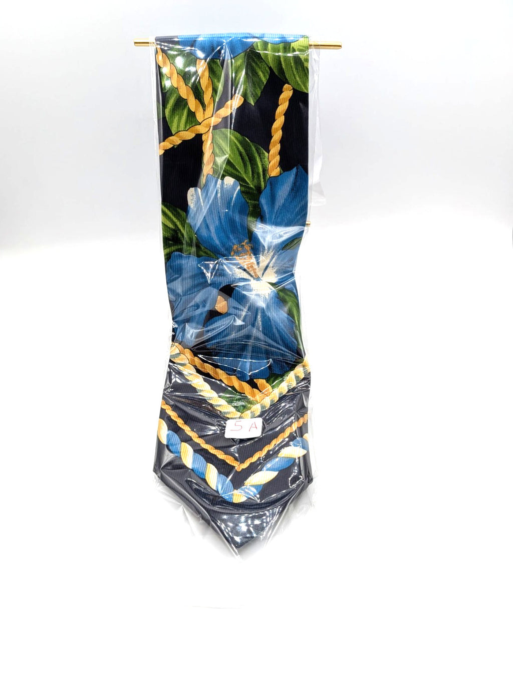 Cravatta KENZO 100% Seta Made Italy Floreale Blu Vintage Luxury Uomo 9 cm