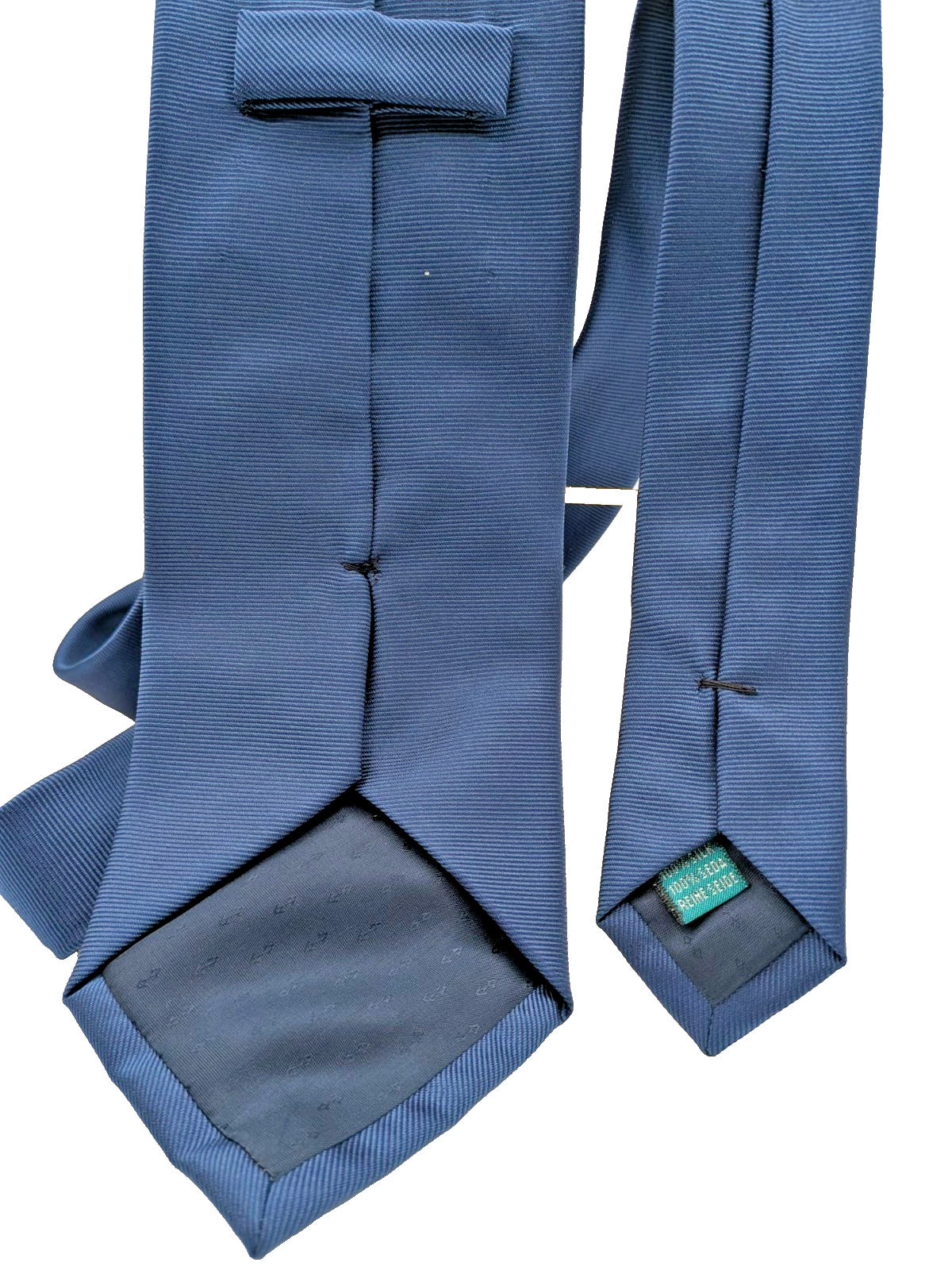 Cravatta Uomo Blu Avio Tinta Unita 100% Seta Made in Italy Elegante e Classica