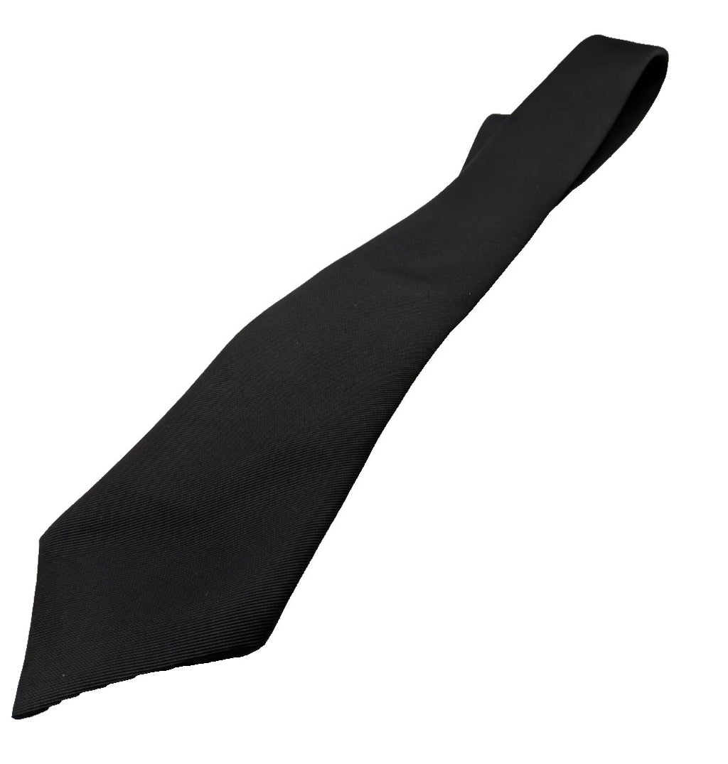 Bianca black necktie 100% polyester diagonal texture elegant design