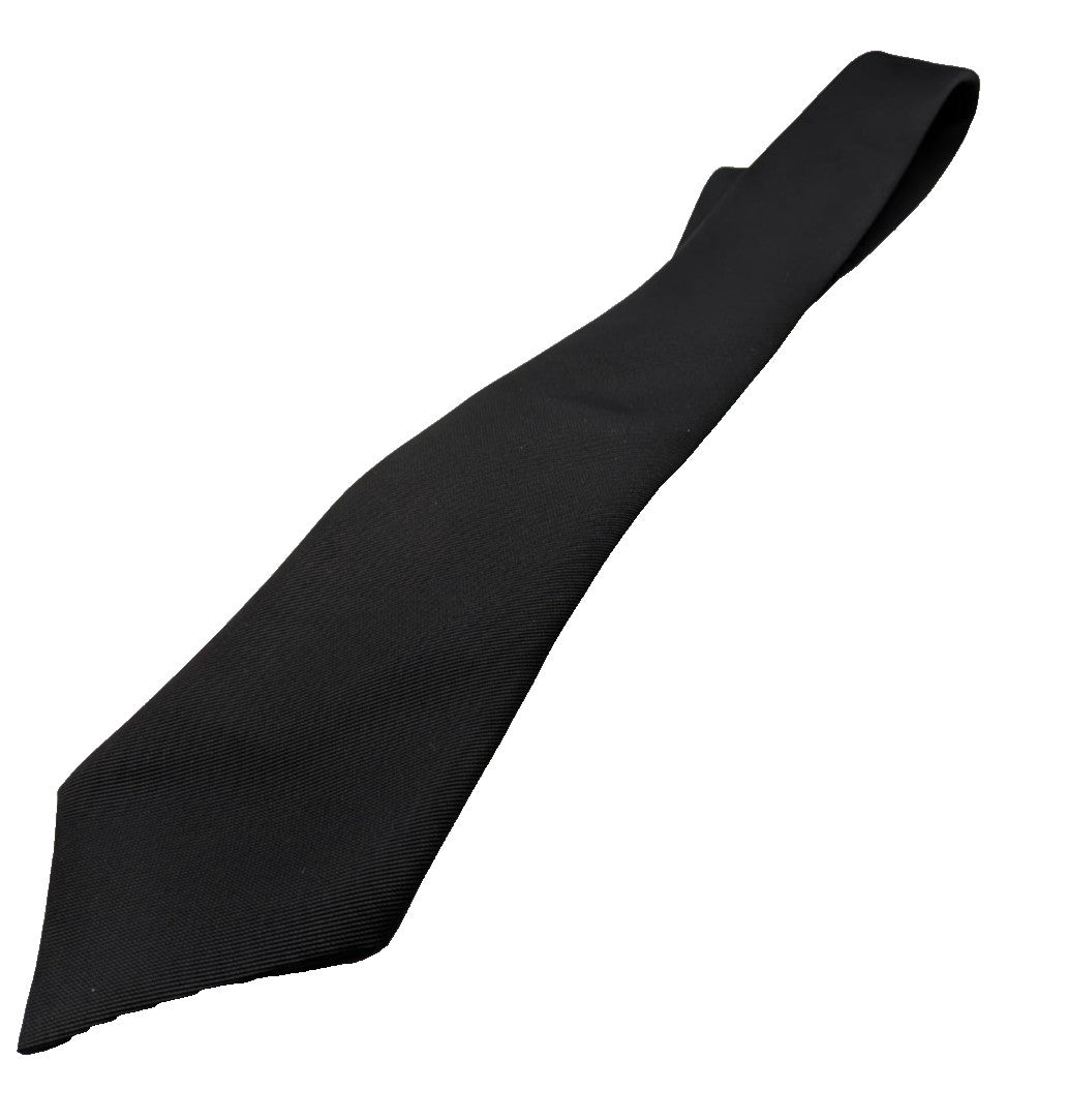 Bianca black necktie 100% polyester diagonal texture elegant design