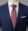 NAVA Cravatta Uomo Lavorazione a Mano Bordeaux Righe Regimental Made in Italy 8,