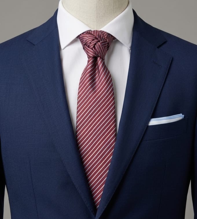 NAVA Cravatta Uomo Lavorazione a Mano Bordeaux Righe Regimental Made in Italy 8,