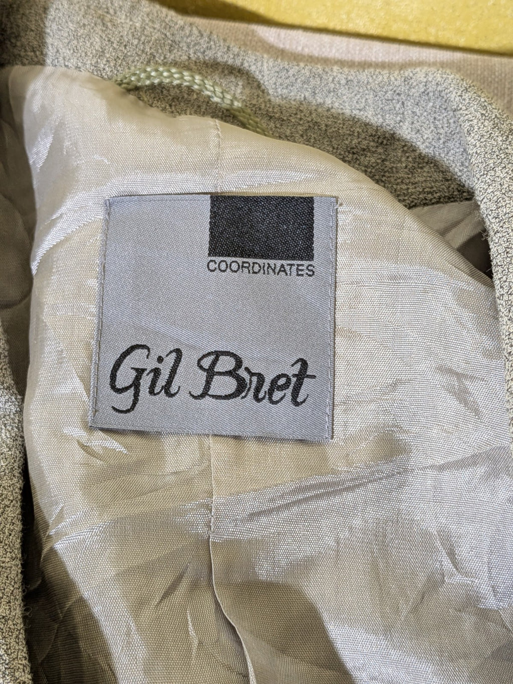 Tailleur Vintage GIL BRET Lana Viscosa Grigio Completo Giacca Gonna Donna Tg 46