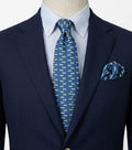 Cravatta SIMONE Edizioni Garbiche 100% Seta Blu con Libri Made in Italy Vintage