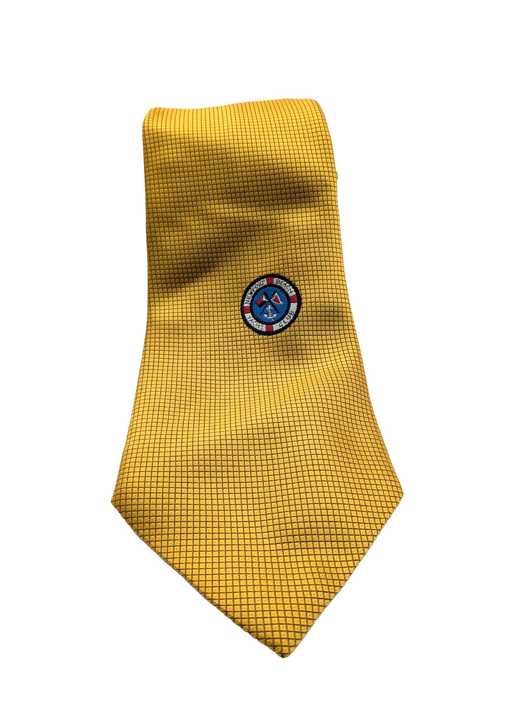 Cravatta Vintage 100% Seta Made in Italy Newport Beach Club Oro Nautica Ricamo