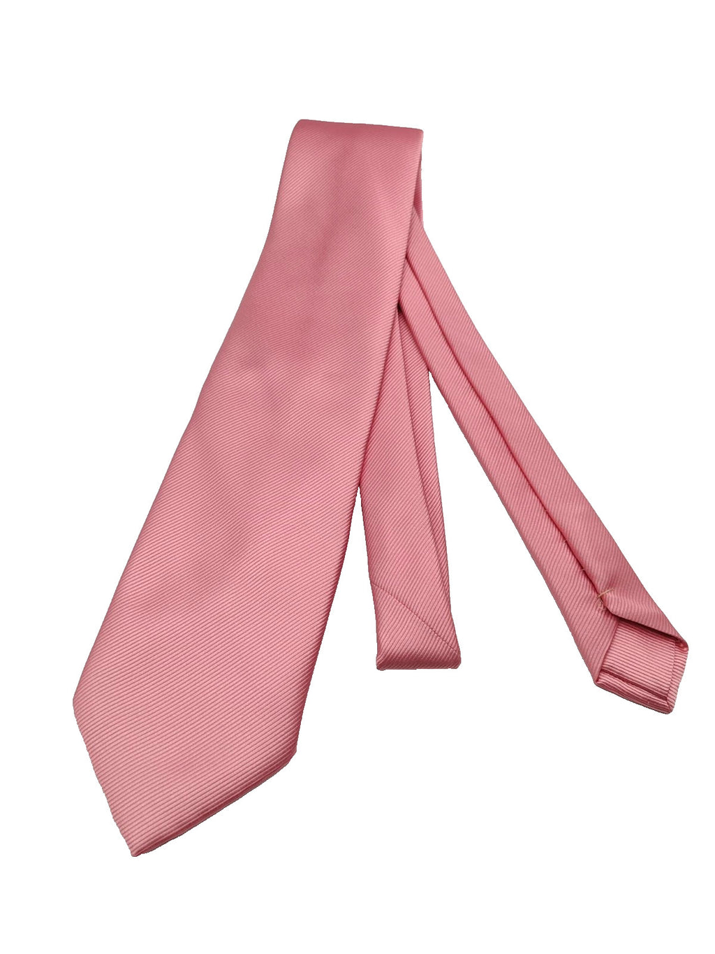 Cravatta Vintage Soldani 100% Seta Rosa Salmone Tinta Unita Made in Italy 9cm