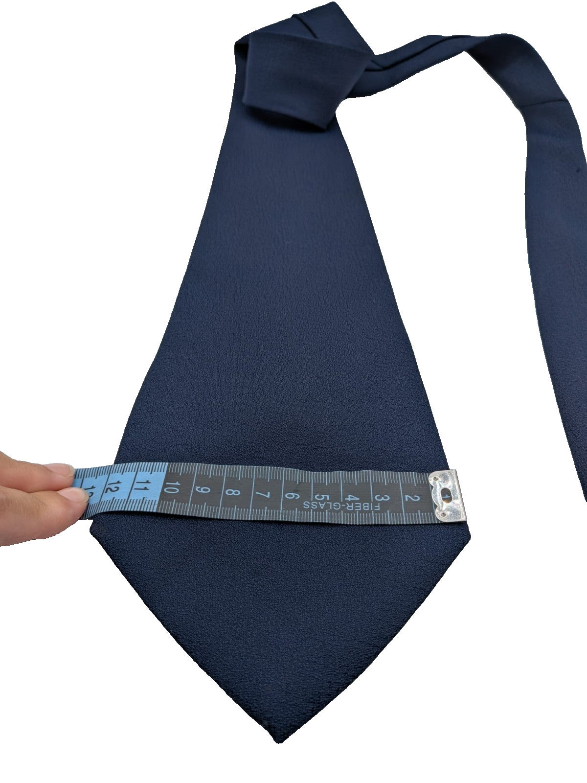 Cravatta uomo blu navy tinta unita - foto 5