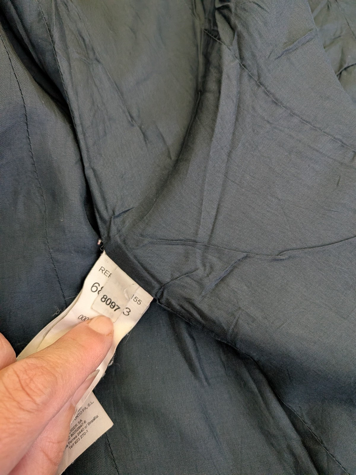 Tailleur Vintage Donna MANGO Suit Grigio Antracite Gessato completo Tg 40 24