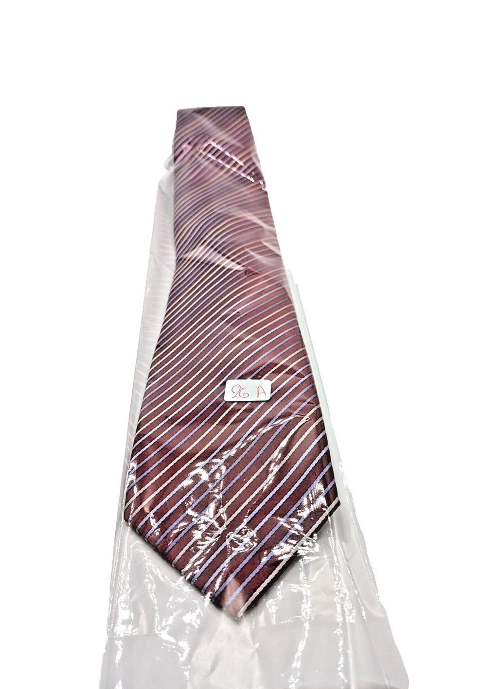 NAVA Cravatta Uomo Lavorazione a Mano Bordeaux Righe Regimental Made in Italy 8,