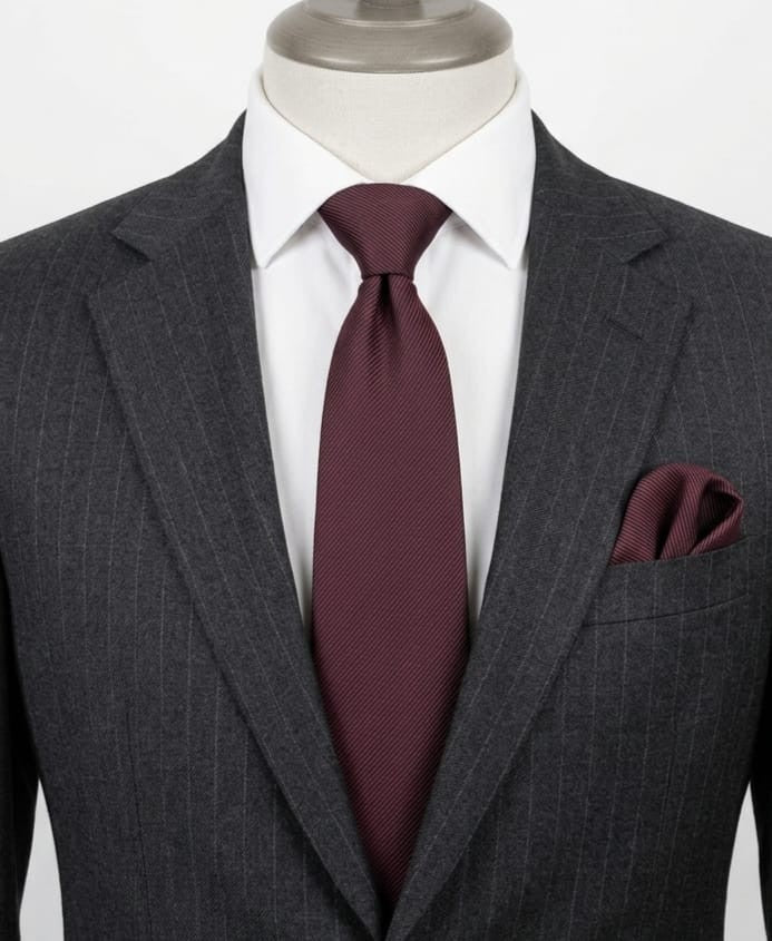 Cravatta Scarpati Uomo Bordeaux Blu Righe Diagonali 100% Poliestere Made in Ita