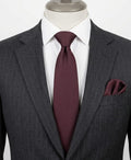 Cravatta Scarpati Uomo Bordeaux Blu Righe Diagonali 100% Poliestere Made in Ita