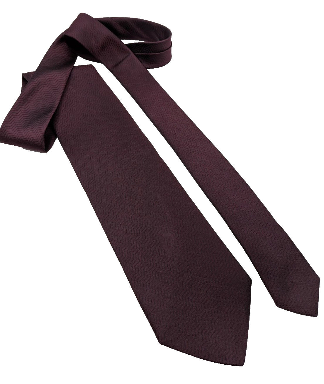 Armani Collezioni Cravatta Uomo 100% Seta Made in Italy Bordeaux Jacquard 9 cm