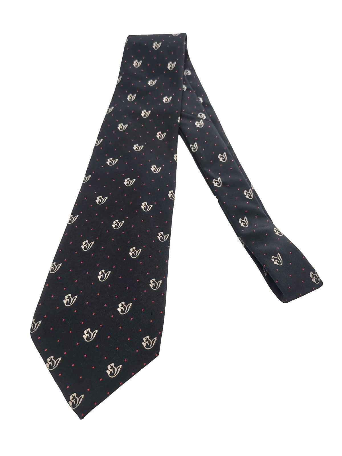 Cravatta PIERRE CARDIN Vintage Seta Blu Pois Rossi Scudieri Silk Tie 9cm Paris
