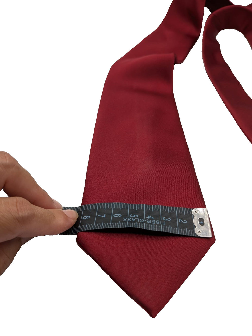 Cravatta Uomo Bordeaux Tinta Unita Elegante 100% Poliestere