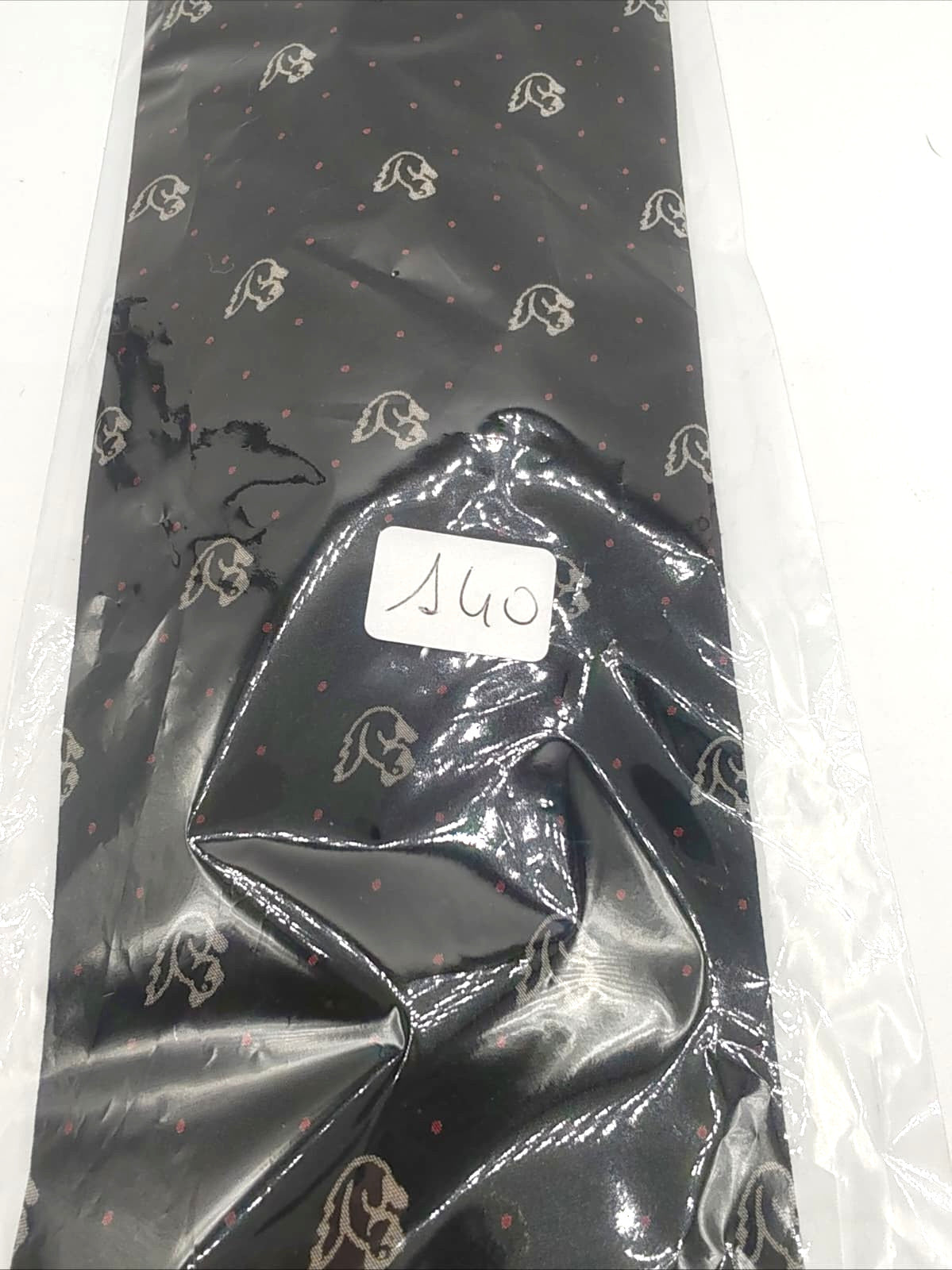 Cravatta PIERRE CARDIN Vintage Seta Blu Pois Rossi Scudieri Silk Tie 9cm Paris