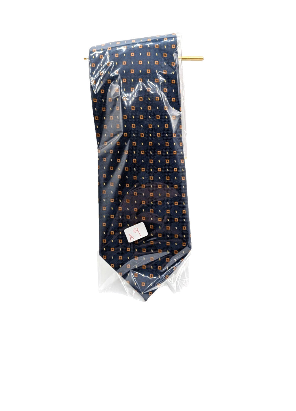 Cravatta KUVE Uomo Blu Fantasia Micro Geometrica Elegante Business 100% Polieste